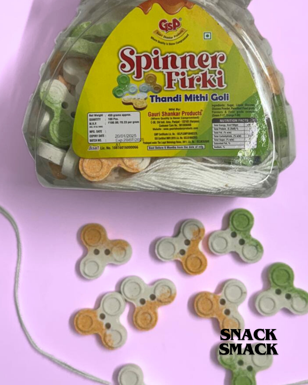 Spinner firki candy | pack of 20 | the snack smack