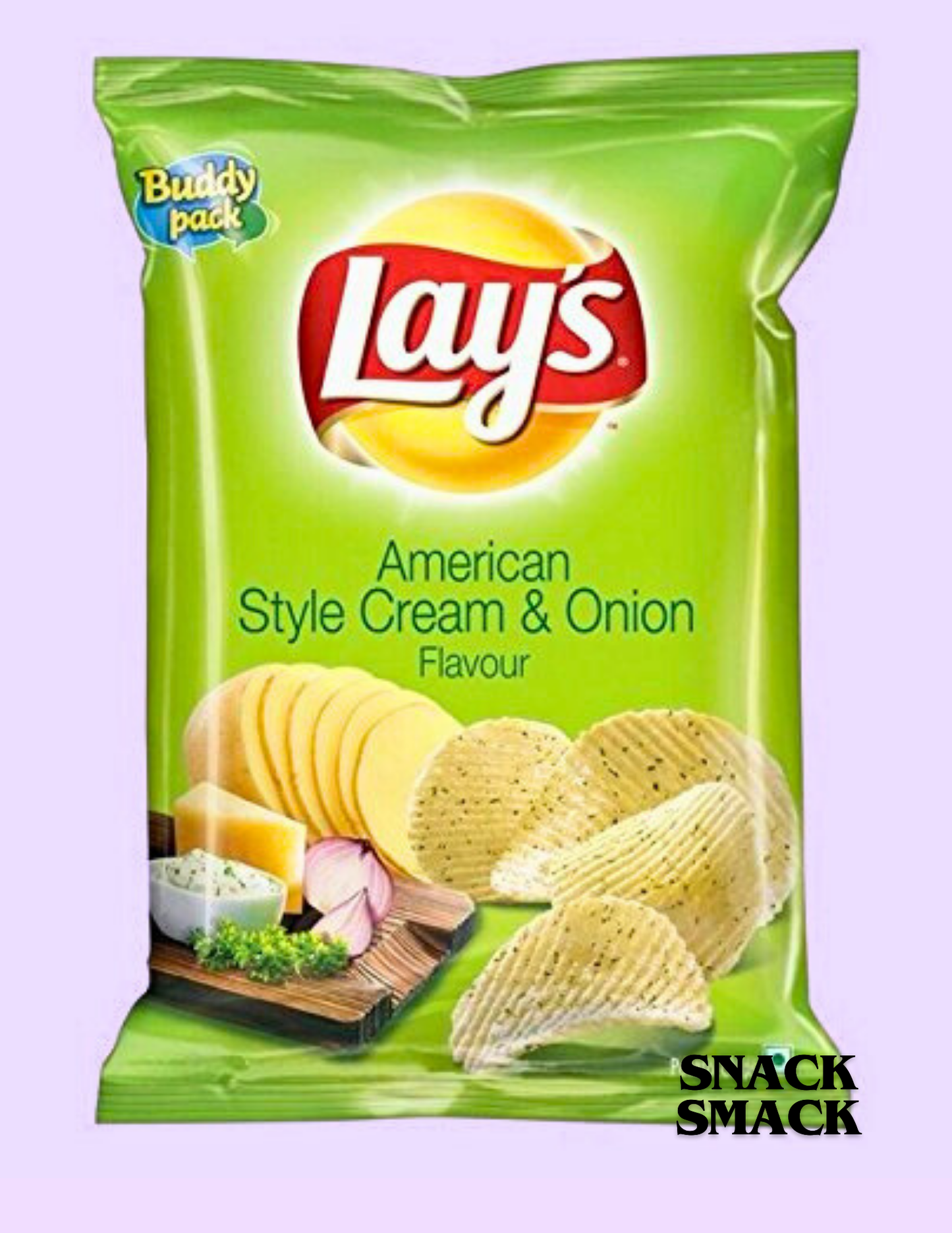 Lays cream and onion | pack of 1 |The Snack Smack
