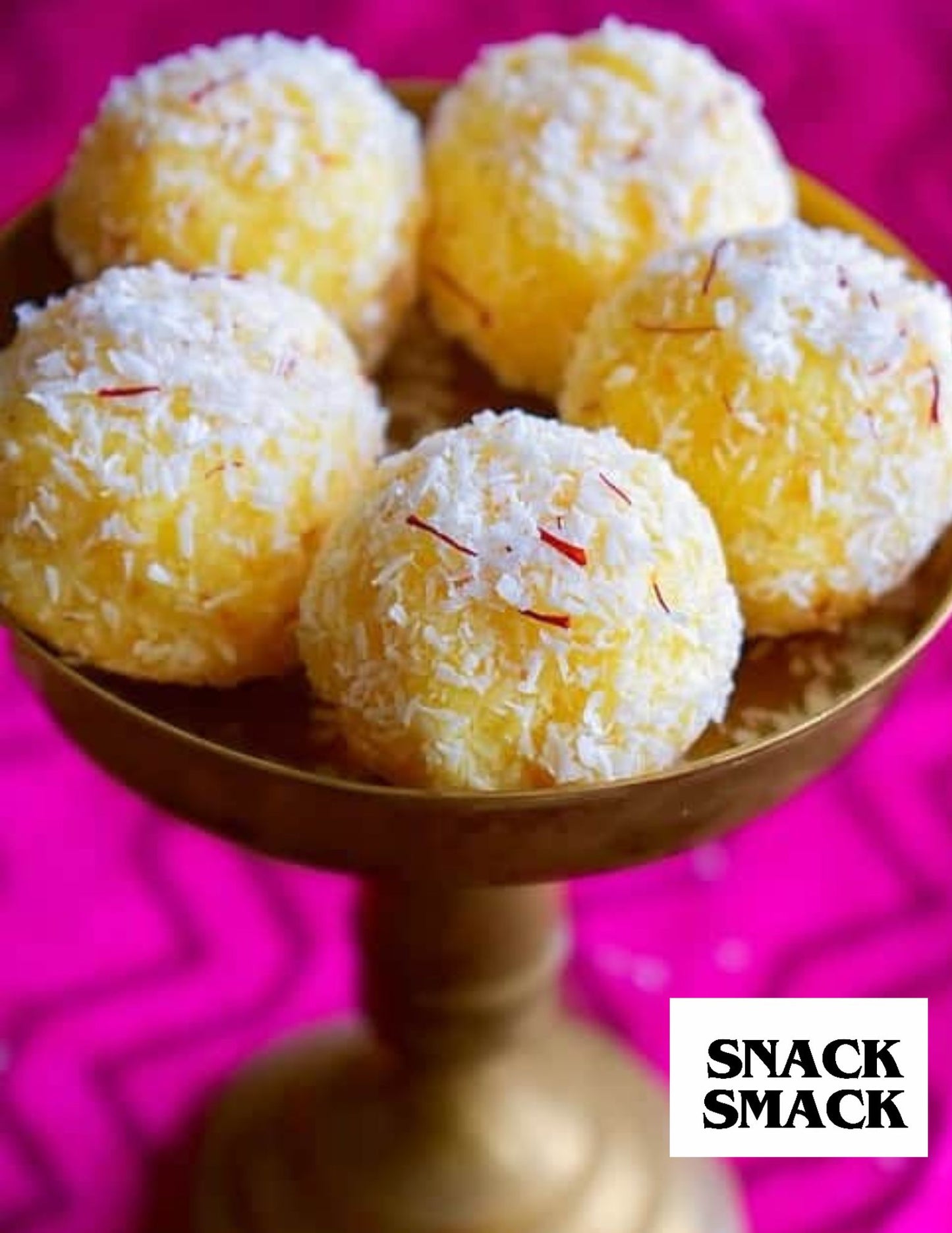 Kesar coconut ladoo |the snack smack